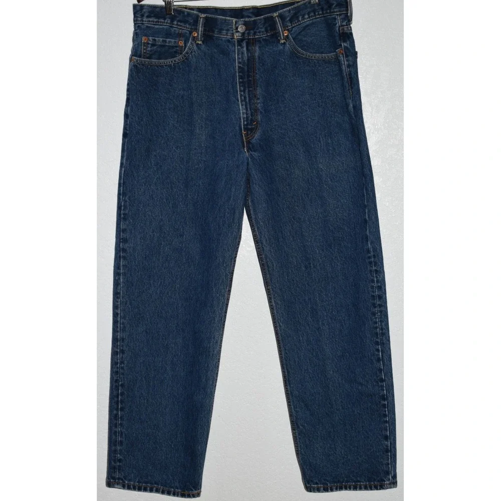 Levis 550 Mens 38x30 Relaxed Fit Blue Jeans 100% Cotton Medium Wash‎ 5-Pocket